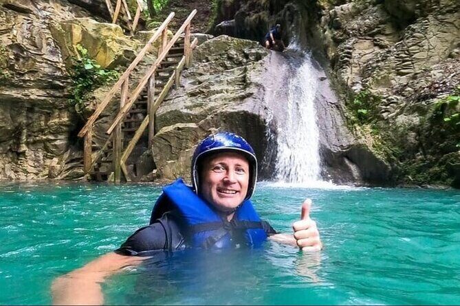 27 Pools of Damajagua Jumps and Slides in the Jungle - What the Safety Gear Actually Does (Helmet and Life Jacket)
