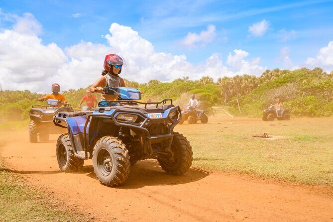 Dominican Republic ATV or Buggy Tour: Countryside & Beach - Coconut Cove beach time: swimming, chill-out space, and included watersports